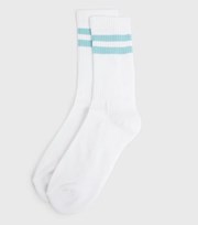 New Look Teal Double Stripe Ribbed Socks